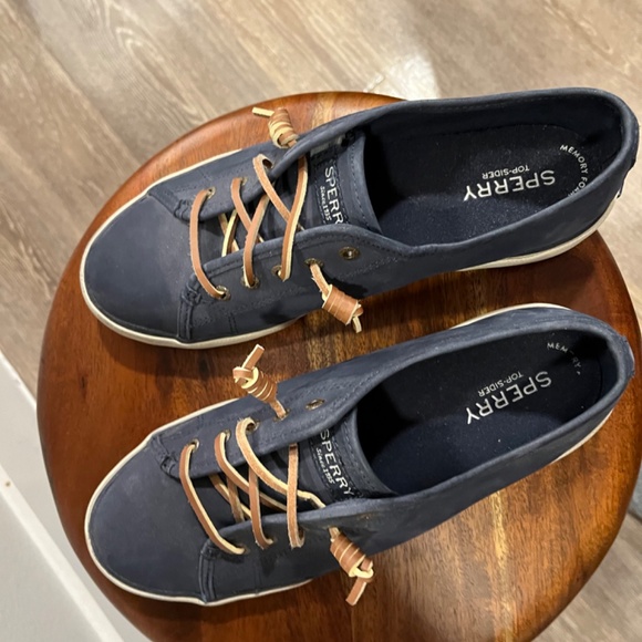 Navy Suede Sperry Top-Sider-Boat Shoe, Size 8 1/2 - Picture 2 of 16
